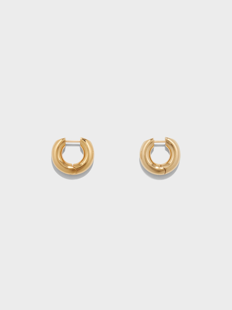 Aeyde | Alaya Medium 18kt Gold-Plated Hoop Earrings for Women | Luxury Materials | Handmade in Italy [x=50,y=50]