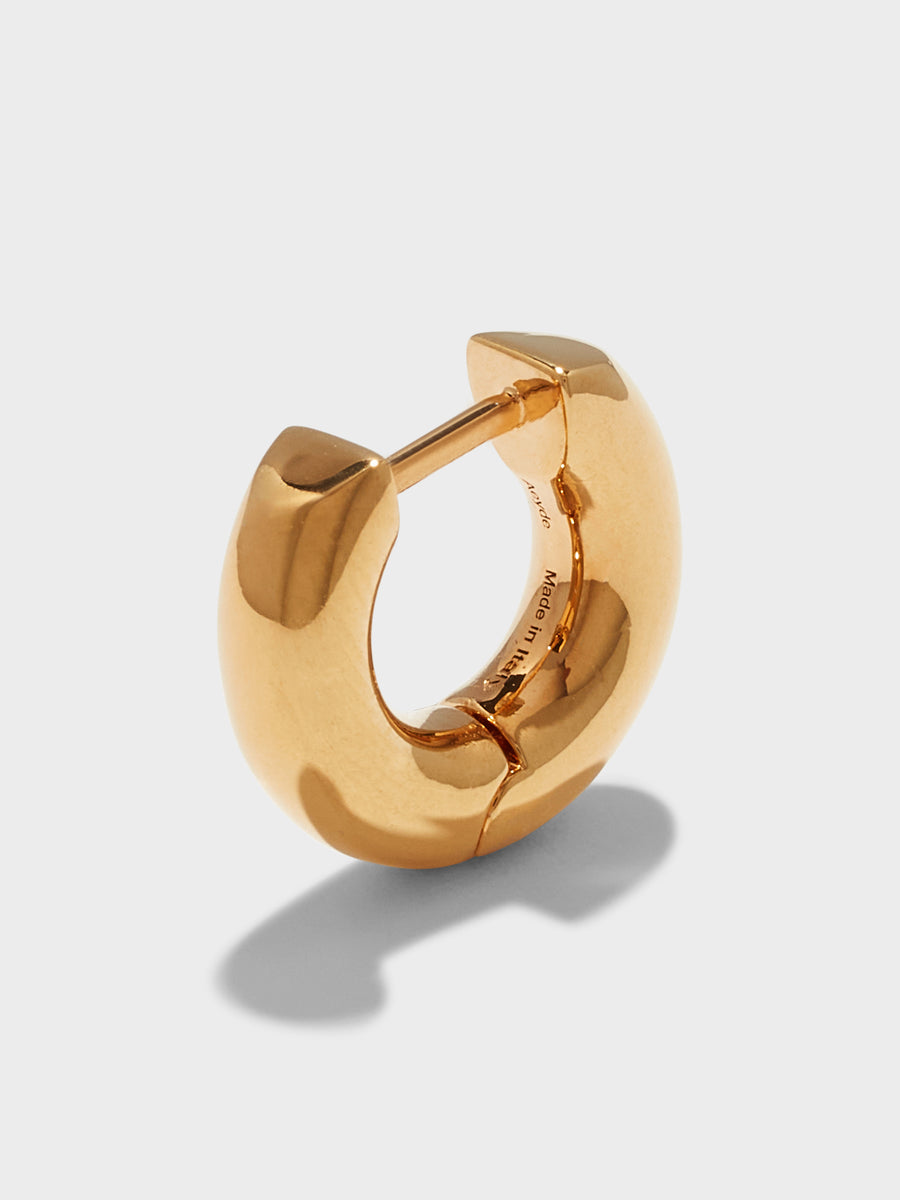 Aeyde | Alaya Small 18kt Gold-Plated Hoop Earrings for Women | Luxury Materials | Handmade in Italy | How to Style [x=50,y=50]