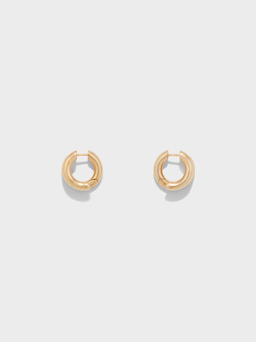 Aeyde | Clyde 18kt Gold-Plated Hoop Earrings for Women | Luxury Materials | Handmade in Italy [x=50,y=50]