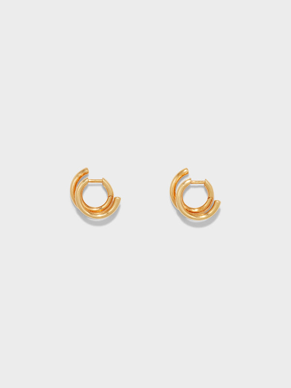Aeyde | Dean 18k Gold-Plated Hoop Earrings for Women | Luxury Materials | Handmade in Italy [x=50,y=50]