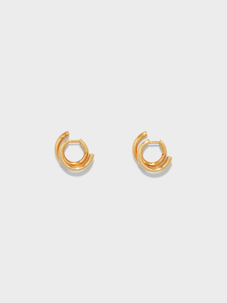 Aeyde | Dean 18k Gold-Plated Hoop Earrings for Women | Luxury Materials | Handmade in Italy [x=50,y=50]