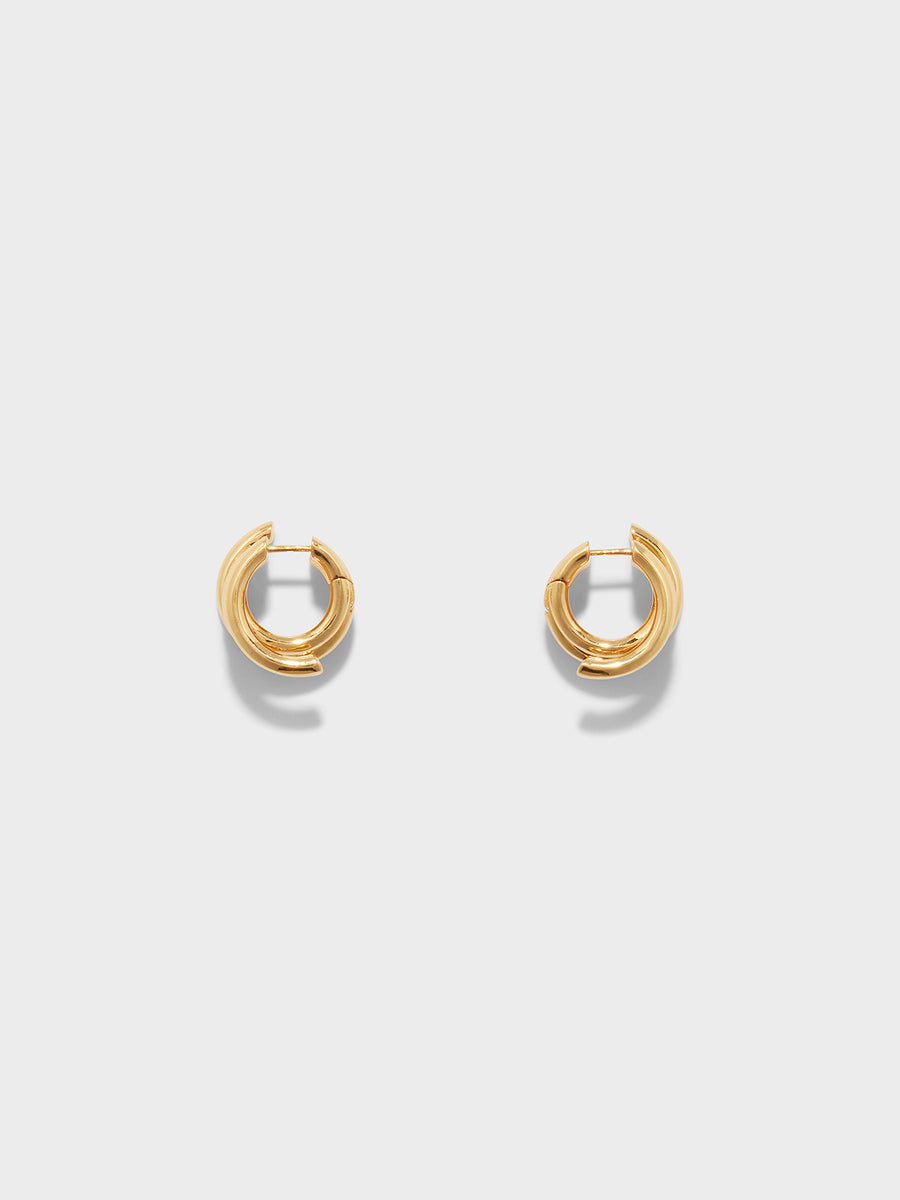 Aeyde | Dillon 18kt Gold-Plated Hoop Earrings for Women | Luxury Materials | Handmade in Italy [x=50,y=50]