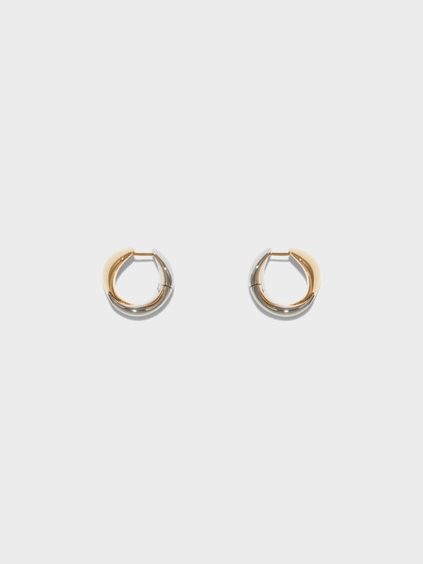 Aeyde | Junior Medium 18kt Gold and Palladium-Plated Earrings for Women | Luxury Materials | Handmade in Italy [x=50,y=50]