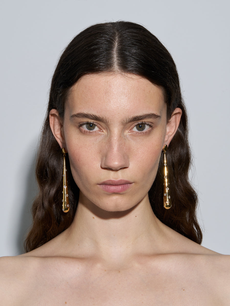 Aeyde | Perrin Gold-Plated Earrings for Women | Luxury Materials | Handmade in Italy | How to Style