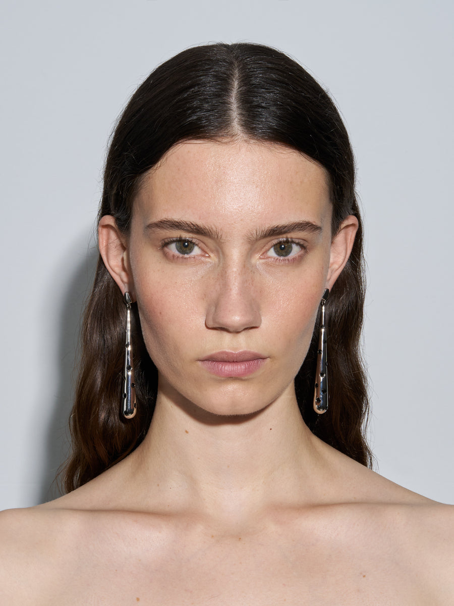 Aeyde | Perrin Palladium-Plated Earrings for Women | Luxury Materials | Handmade in Italy | How to Style
