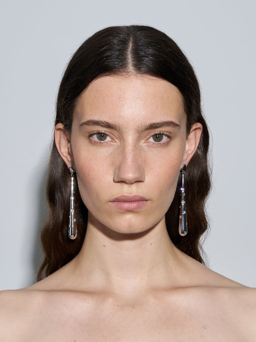 Aeyde | Perrin Palladium-Plated Earrings for Women | Luxury Materials | Handmade in Italy | How to Style