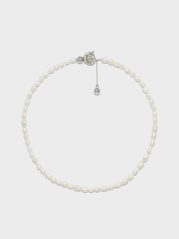 Aeyde | Saylor Pearl and Palladium-Plated Necklace for Women | Luxury Materials | Handmade in Italy [x=50,y=50]
