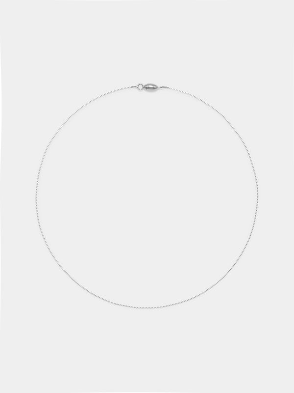 Aeyde | Stevie Palladium-Plated Chain Necklace for Women | Luxury Materials | Handmade in Italy [x=50,y=50]