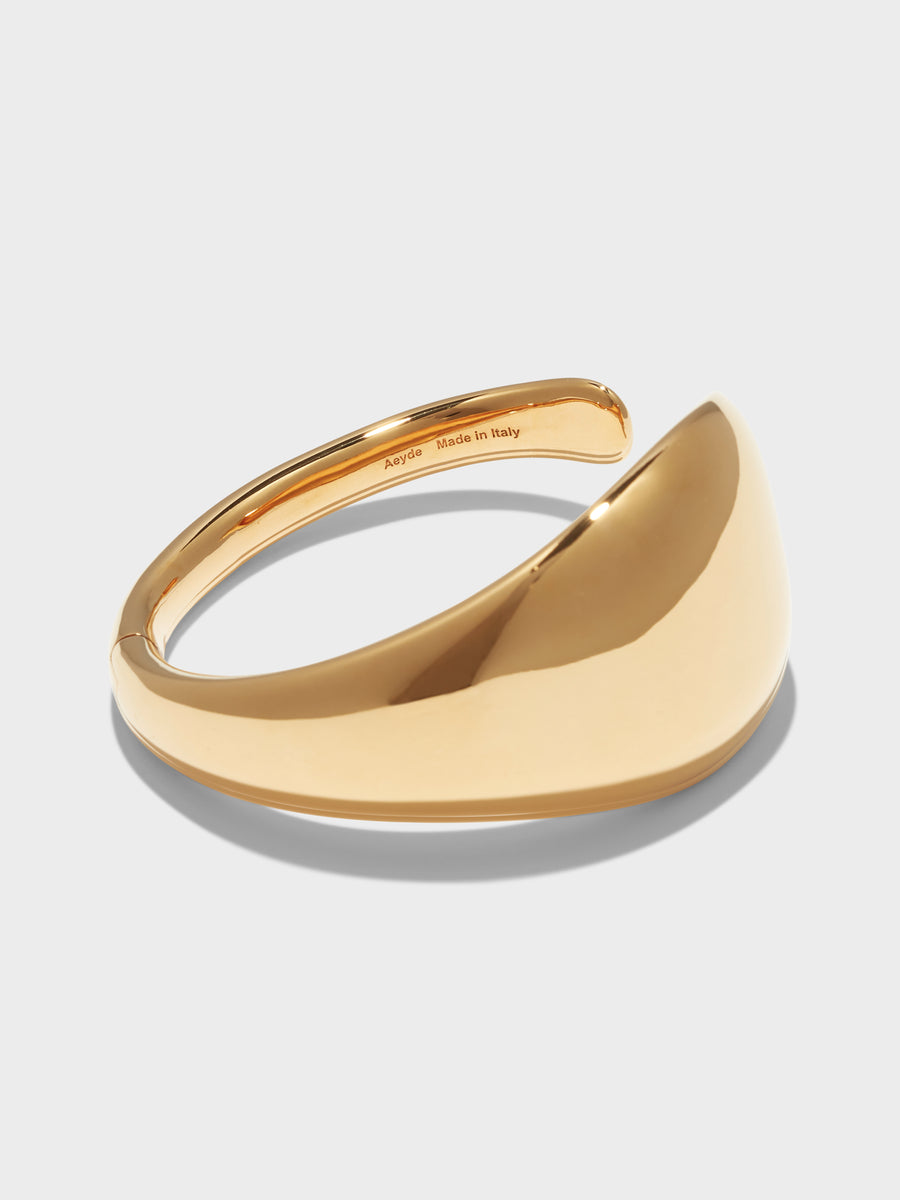 Aeyde | Wess 18kt Gold-Plated Bracelet for Women | Luxury Materials | Handmade in Italy | Material Details [x=50,y=50]