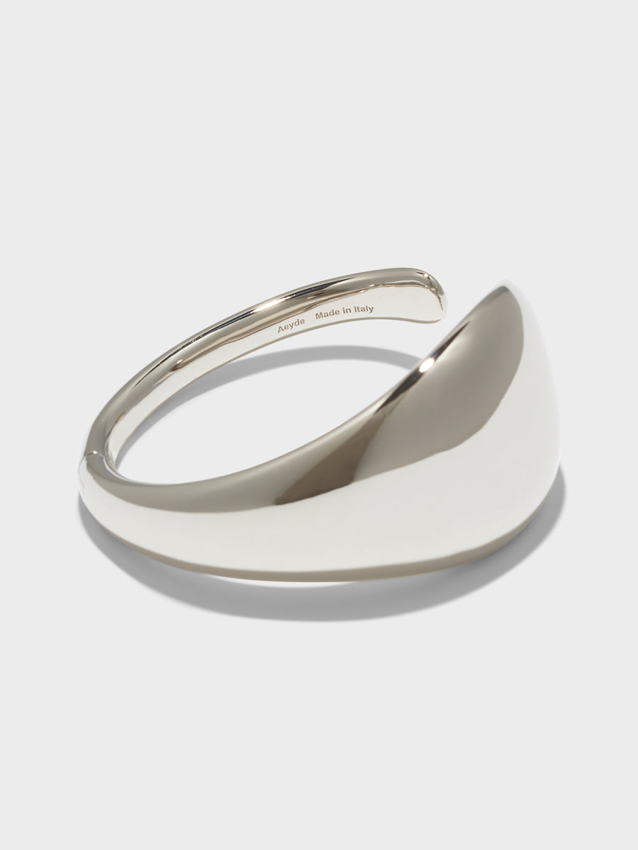 Aeyde | Wess Palladium-Plated Bracelet for Women | Luxury Materials | Handmade in Italy | Material Details [x=50,y=50]