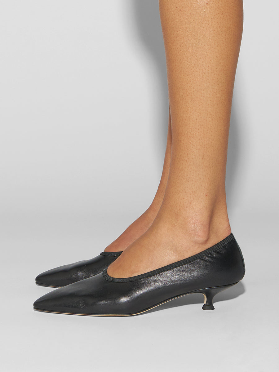 Aeyde | Hermia Leather Pumps for Women | Black Nappa |  | Mid Heel | How to Style