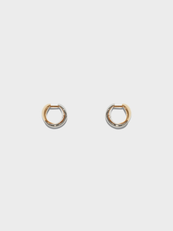 Aeyde | Junior Small 18kt Gold and Palladium-Plated Earrings for Women | Luxury Materials | Handmade in Italy [x=50,y=50]