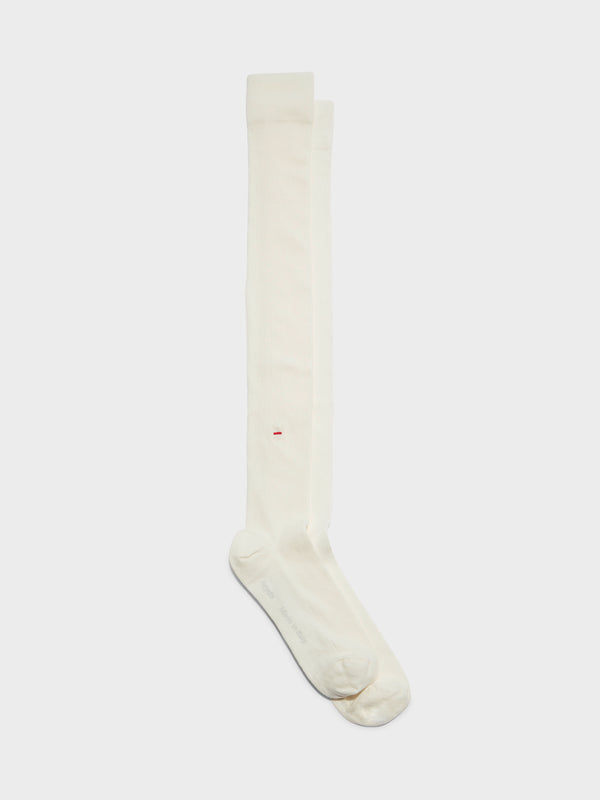Aeyde | Jay Cotton Socks for Women | White Cotton | Luxury Materials | Handmade in Italy [x=50,y=45]